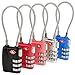 Jmkcoz 5pcs Travel Luggage Locks 3 Digit Combination Lock TSA-Approved Security Password Cable Padlocks Coded Lock Set-Your-Own Keyless Lock for Outdoor Sports Gym School Locker Suitcase Baggage