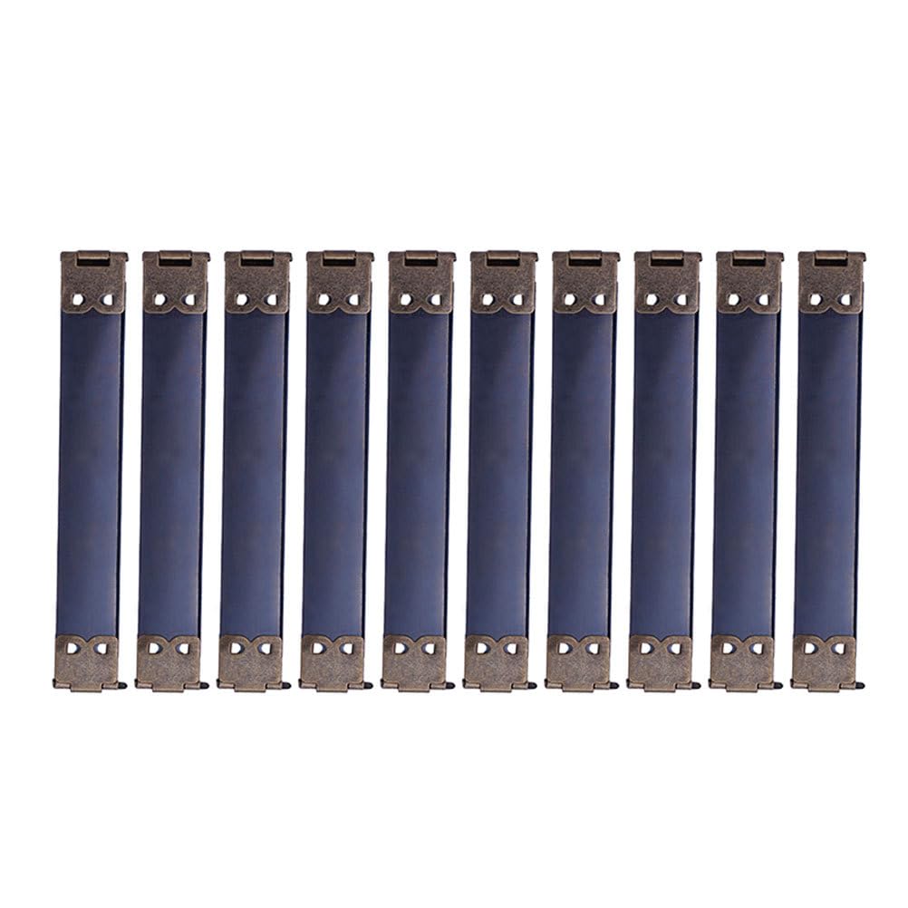 HEALLILY 12Cm Metal Internal Flex Frames with Spring Clips for DIY Handbag Hinges Purse Clasp Making Sewing Accessories 10 Pieces Pack