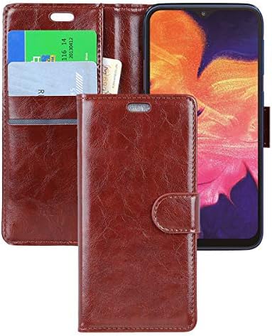 Galaxy A50 Case,CSTM Protective Folio PU Leather Wallet Phone Shell Cover with Credit Card Slots,Cash Pocket,Stand Holder,Magnetic Closure for Samsung Galaxy A50/A50s/A30s 2019(Brown)
