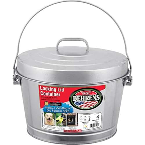 Galvanized Steel Pet Food Storage Bin With Lid