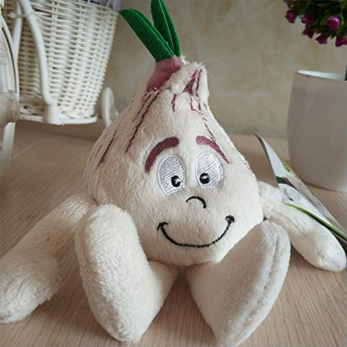 ETbotu 1pcs Fruit and Veg Garlic Strawberry Mushroom Soft Plush Toys (White Cauliflower)