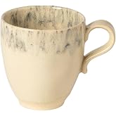Costa Nova Ceramic Stoneware Mug - Madeira Collection, Cream | Microwave &amp; Dishwasher Safe Dinnerware | Food Safe Glazing | Restaurant Quality Tableware