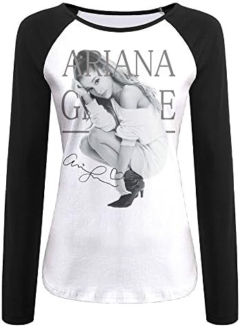 Hotgirl4 Women Ariana Grande Long Sleeve Raglan Tee Baseball Shirt Color Black M