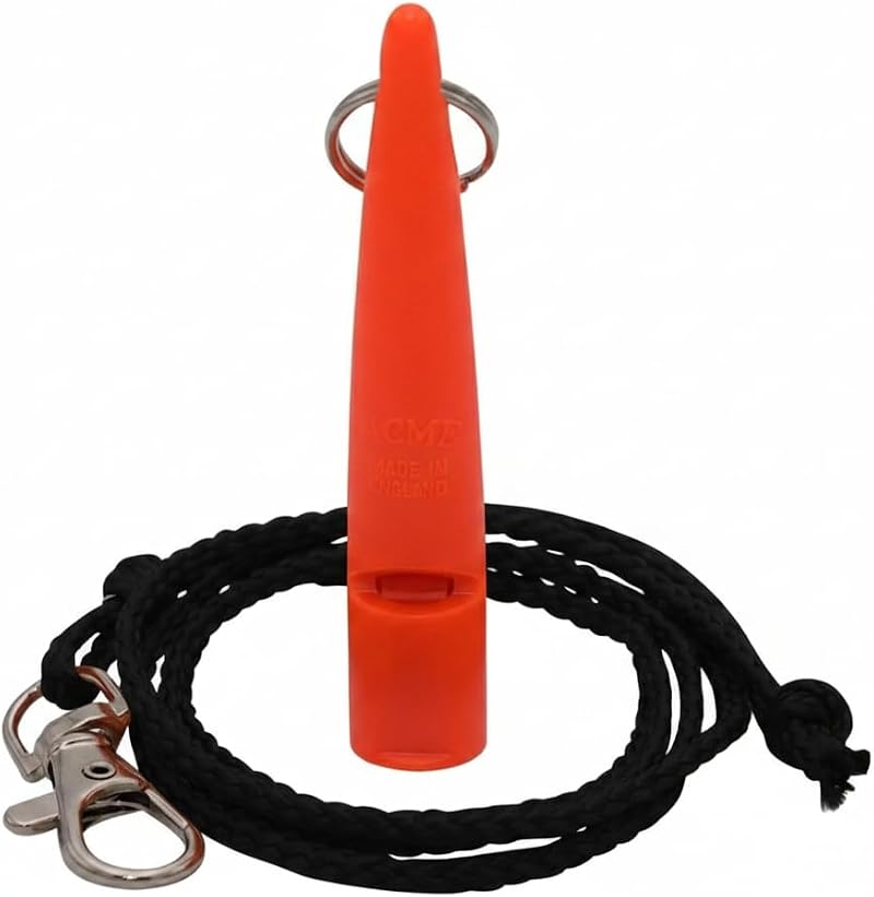 ACME 210.5 Classic Dog Whistle with Lanyard Orange Patented Sound Chamber