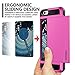 Vofolen Case Wallet Cover Impact Resistant Protective Shell Shockproof Rubber Bumper Case Rose