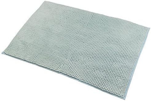 Chenille SPOT Duck Egg Blue W50CM X L80CM BATHMAT Bath MAT Rug