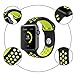 top4cus 38mm Soft Silicone Replacement Sport Strap iWatch Band for Apple Watch 38mm Edition & Sport & Apple watch NIKE Series 1 and Series 2 - Small/Medium - Nike Regular Black/Volt yellow