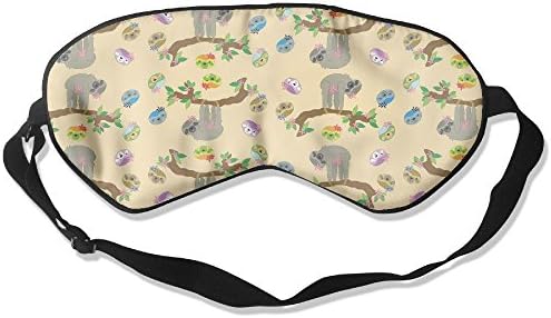 TDy Nasty Sloth Climing Cute Natural Silk Sleep Mask Comfortable Smooth Blindfold For Travel, Relax