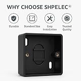 SHPELEC Black Surface Mounted Pattress Box Single/Double BS 5733 Compliant view 3