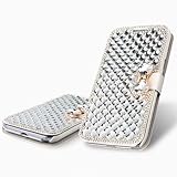 TRURENDI Bling Diamonds Synthetic Leather Card Cover Case Stand for Apple iPhone 5 5S 5C 4 4S Samsung Galaxy Note 3 N9000 S4 Note 2 S3 i9500 N7100 I9300 (Samsung Galaxy Note 3 N9000)