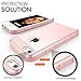 iPhone 5C Case, Rhidon Slim Shockproof Armor Case fit for iPhone 5C Hard Rugged Ultra Protective Back Rubber Cover with Dual Layer Impact Protection for iPhone 5C (Rose Gold)