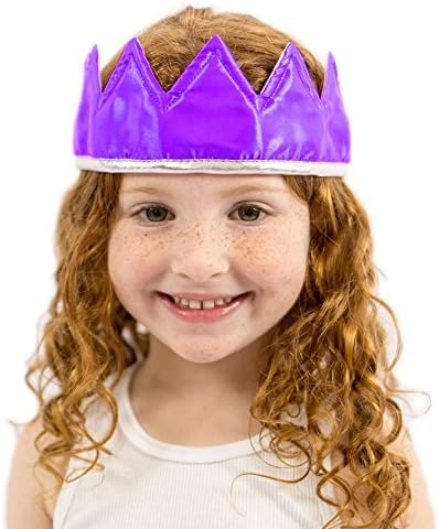 Everfan Satin Crown - Royal Princess, Prince, King, Queen, Dress Up Costume Crown