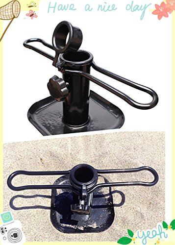 Dragon Squama Metal Beach Umbrella Sand Anchor,Holder-Stands-Sand Auger,Spike, Bases,Perfect for Flag,Fishing Rod,Ideal for Use in Soil,Grass with Beach Bag - Heavy Duty Black. - Thumbnail 2