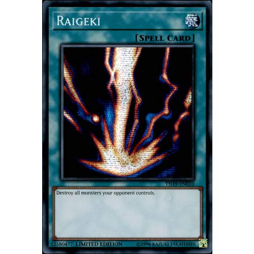 TN19-EN010 Limited Ed Raigeki Prismatic Secret Rare Card 2019 Mega Pack Tin Yu-Gi-Oh Single Card