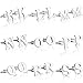 MOWOM Silver Tone 2PCS Rhodium Plated Cufflinks Initial Letter Capital Alphabet M Shirt Wedding