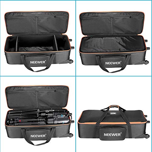 Neewer Photo Studio Equipment Trolley Carry Bag 38"x15"x11"/96x39x29cm with Straps Padded