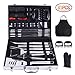 BBQ Griddle Spatula Tool Set, Ohuhu 31 PCS Heavy Duty Stainless Steel Grill Accessories Utensils Kit with Aluminium Case, Outdoor Grilling Tools with Barbecue Claws Apron Gloves Gifts for Men Dad