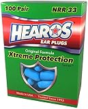 HEAROS Xtreme 100 Pair Foam Ear Plugs With NRR 33 Noise Canceling Hearing Protection
