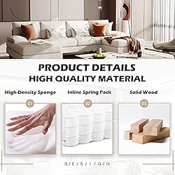 YESHOMY Convertible Sectional Sofa U-Shaped Couch