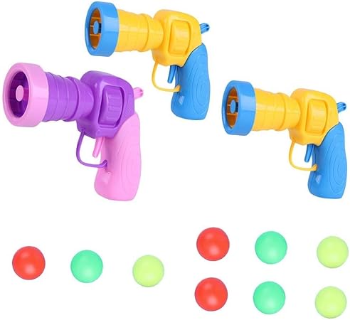 Amazon スポンジボールガン おもちゃガン 鉄砲 モデルガン 玩具 子供用 ゴム弾 3ピース ランダムカラー おもちゃ雑貨 おもちゃ