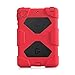 ipad mini Case,Aceguarder Apple Ipad Mini 1&2&3 Case Waterproof Rainproof Shockproof Kids Proof Case for Ipad Mini 2 Mini 1&2(gifts Outdoor Carabiner + Whistle + Handwritten Touch Pen) (RED-BLACK)