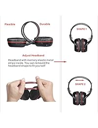 Juego de 2 auriculares de coche para DVD, auriculares inalámbricos para niños con cable AUX de 0.138 in