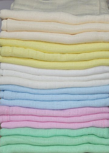 Muslin Cloths for Baby 70x70cm - Soft, Absorbent & Breathable 100% Pure Cotton Burp Cloths - Ideal to Clean, Wipe & Cover Newborn Blanket Unisex Muslin Squares (Pack of 12, Grey)