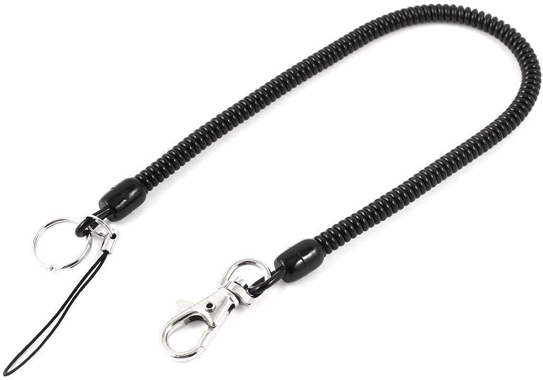 XMHF Plastic Stretchy Spring Coil Keychain Key Ring Strap Key Holder