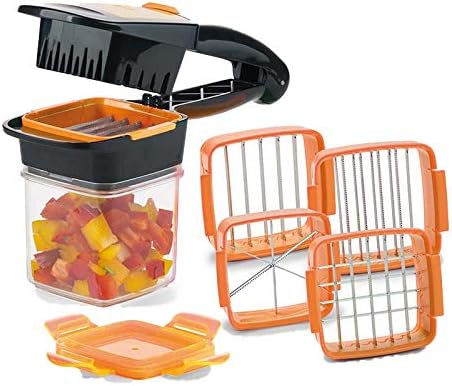 RuanTang Shredders & Slicers 4 Blades Nicer Quick Stainless Steel Vegetable Dicer Chopper Multi functional Kitchen Onion V