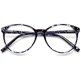 LianSan Reading Glasses for Women with Blue Light Blocking Lenses,Large Frame Womens Stylish Readers with Spring Hinge(Blue Tortoise,2.75x)