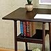 SEI Furniture Langston Spacious A Frame 2 Fixed Shelves Desk, Espresso