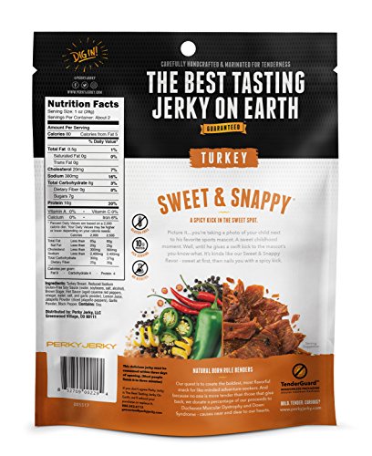 Perky Jerky Turkey Sweet & Snappy, 2.2 ounce bag