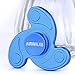 Hand Spinner Fidget Toy, Finger Spinner, AIRWALKS Aluminium Alloy High Speed Up to 3 Mins Spins, EDC ADHD Focus Tri-spinner to Relieves Anxiety and Boredom (Blue)