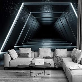 Wall Murals for Bedroom Modern Steel Feature Removable Wallpaper Peel and Stick Wall Stickers - 66x96 inches
