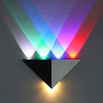 lampara de pared led triangular de