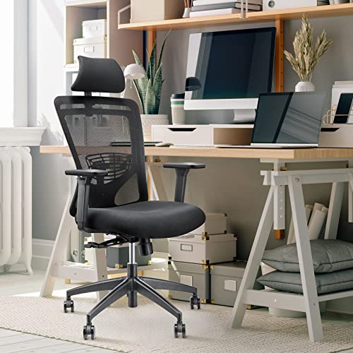 Ergonomic Office Chair, LMIKAF Adjustable Mesh Office Chair with 5D