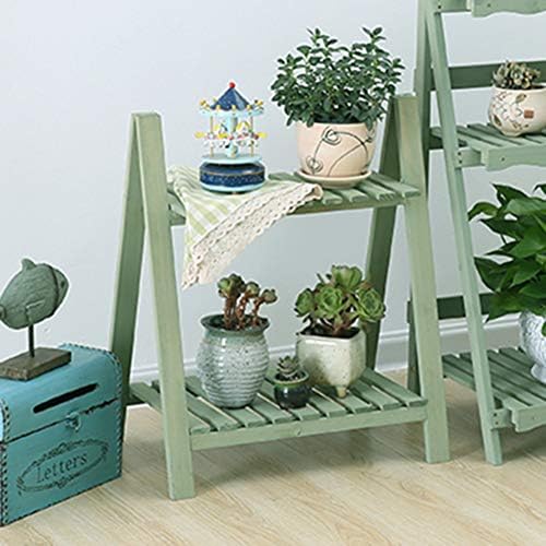 バルコニー出窓多層ラック ソリッドウッドフラワーポット防腐工場ラック クリエイティブ ダブルレイヤーリビングルーム