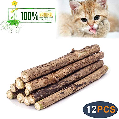 WoLover Silvervine Sticks for Cats, Natural Catnip Sticks Matatabi Chew