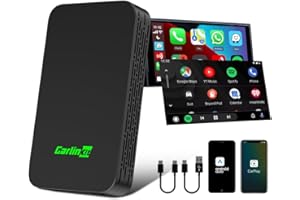 CarlinKit 5.0 Wireless Android Auto & Carplay 2024 Dongle-Two Channel Connection, Upgrade Plug & Play Adapter Converts Wired to Wireless for Cars from 2016