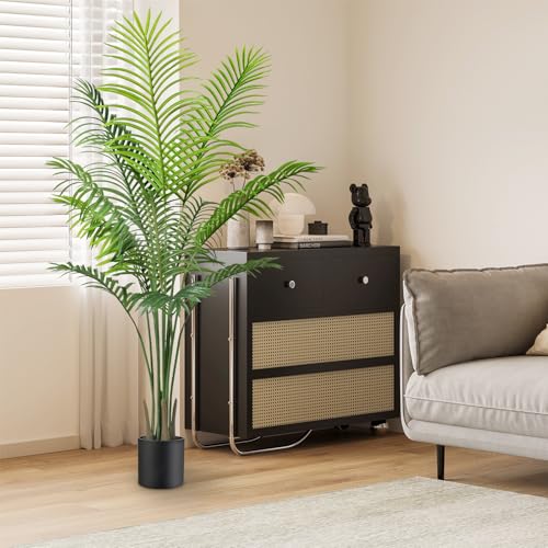 Artificial Palm Tree Indoor Decor Plant Tall Fake Tropical Palm Tree In ...
