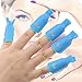 Yueton Pack of 20 Reusable Nail Art Soak Off Cap Clip UV Gel Polish Remover Wrap Tool (Green+Blue)