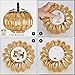 denlix Mercury Glass Pumpkin Lights 5.5 Inches Timer Pumpkins Decorations Tables Centerpieces Decorative Fall Decor