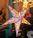 T O K G O - Nepal Hollow Out Style Handmade Colorful Paper Star Lamp Paper Star Lantern Light for Home Decor Mall Decor Bar Decor Christmas Decor Christmas Supplies (Christmas Paper Lantern)