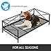 LOVSHARE Metal Frame Pet Bed 41.9X21.4X15.7 Inches Metal Dog Bed Animal Lounge Detachable Bed Oxford Cloth Cushion for Dogs Pet Bed Metal Frame Dog Sofa Furniture for Dogs Bottom Hanging Designthumb 4