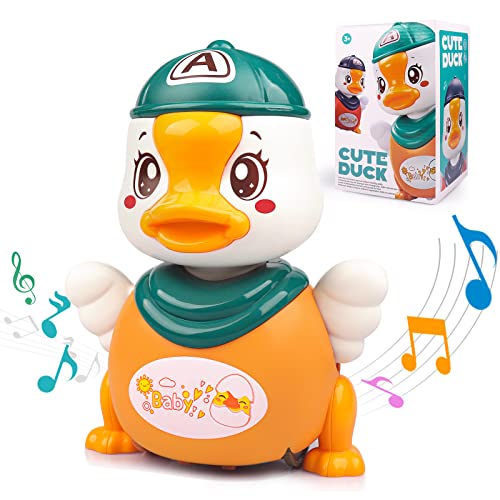 LOKFEHRE Musical Duck Toy,Baby Preschool Educational Learning Toy with