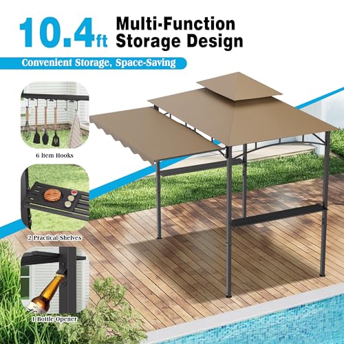 Haverchair 8x8 FT Grill Gazebo Review: BBQ Canopy with Side Awning and Storage image 15
