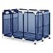 XXL Rolling Pool Storage Bin Cart - Pool and Ball Storage Organizer with Nylon Mesh Basket | Hold Beach Towels, Linens, Floatation Devices