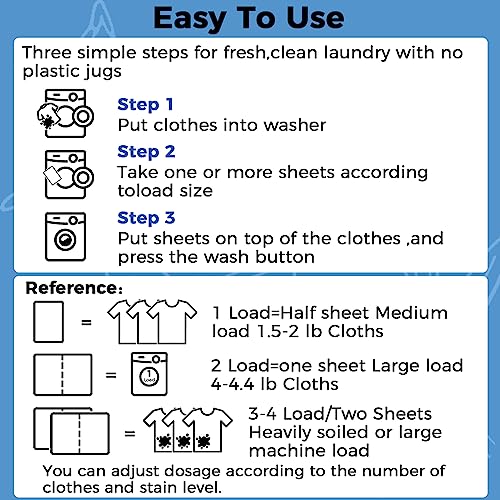 CROS Laundry Detergent Sheets Eco Washing Strips Fresh Linen Scent