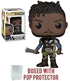 Funko Pop! Marvel: Black Panther - Unmasked Erik Killmonger #278 Vinyl Figure (Bundled with Pop BOX PROTECTOR CASE)