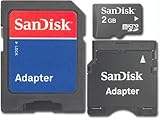 SanDisk 2GB MicroSD Card with SD & MiniSD Adapters (SDSDQ-2048, BULK package)